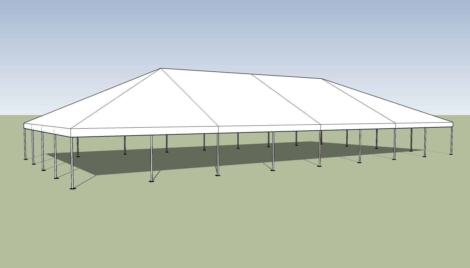 80x40 tent 40' x 80' Frame Tent With Expandable Top (4-sections) – Ohenry Party Tents