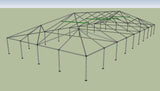 Ohenry 40' x 90' tent frame corner View