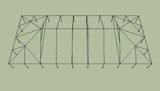 Ohenry 40' x 90' tent frame top View