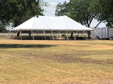 Customer's 50' x 80' pole tent used as Party tent