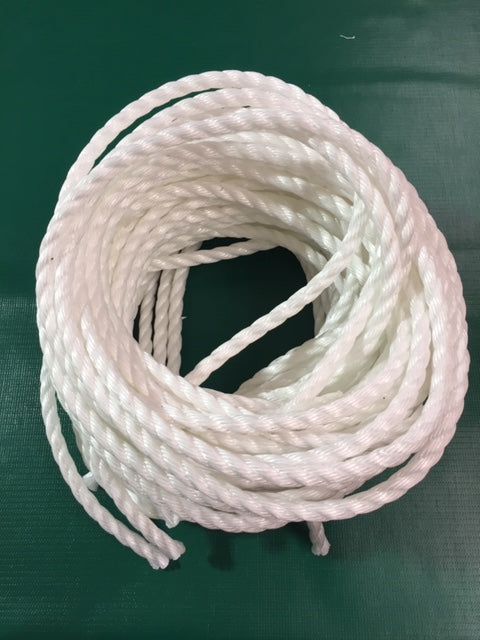 Replacement Tent Guy Ropes 1/2 White Poly Sets of 4 (for